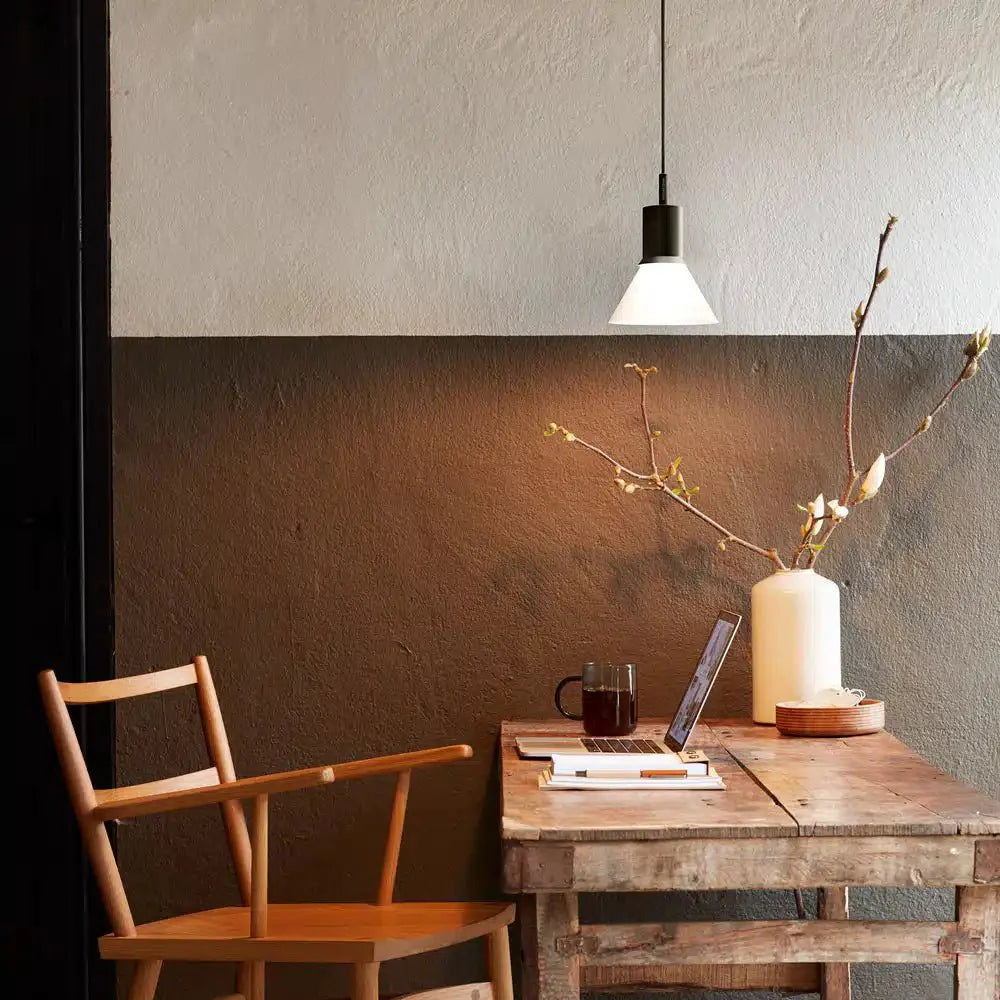 Type 80™ Pendant Matte Black - Opal Glass