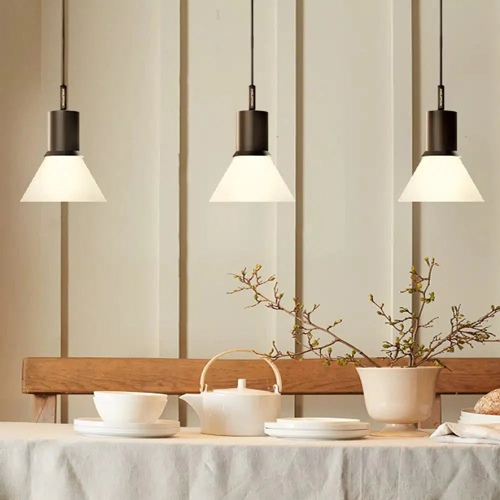 Type 80™ Pendant Matte Black - Opal Glass