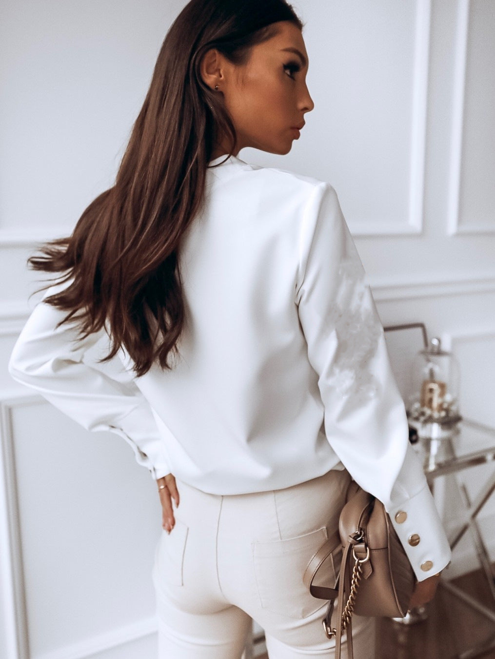 Micah - Knoopblouse met lange mouwen